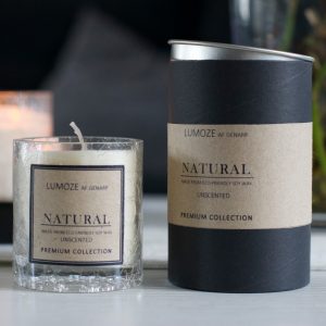 Small luxurious glass with natural soy wax